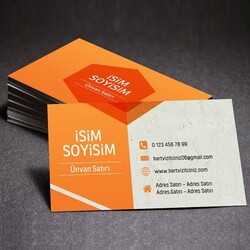 Çift Taraflı Parlak Selefonlu Kartvizit CYP