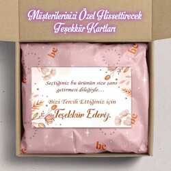 Tek Taraf Renkli Teşekkür Kartı MN