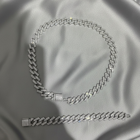 Çentikli Cuban Chain Set