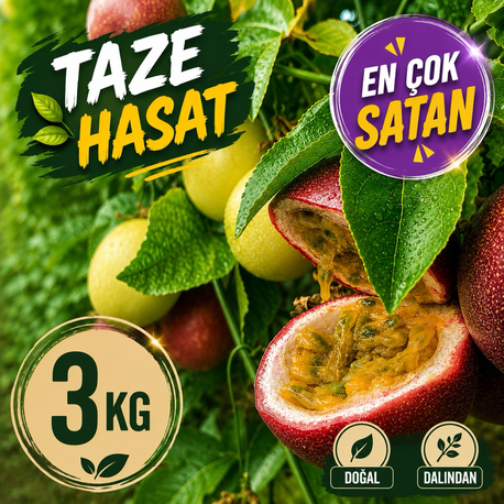 3 KİLOGRAM  - Passiflora Çarkıfelek Meyvesi
