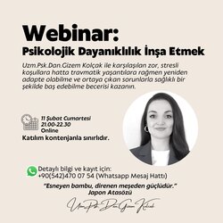 psikolojik dayanıklılık inşa etmek webinar bilet