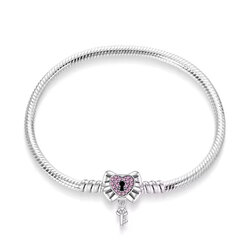 Anahtarlı Kilit 925 Ayar Charm Bileklik