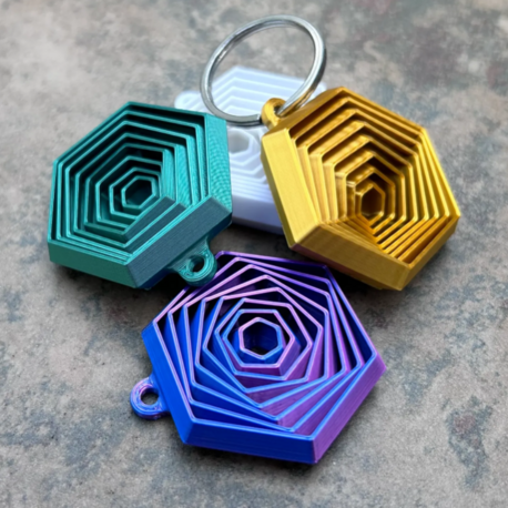 Altıgen Fidget Anahtarlık / Hareketli Anahtarlık