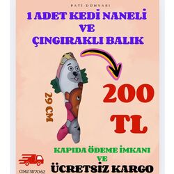 1 ADET KEDİ NANELİ VE ÇINGIRAKLI BALIK