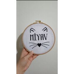 KEDİ İSMİNE ÖZEL KASNAKLI ETAMİN
