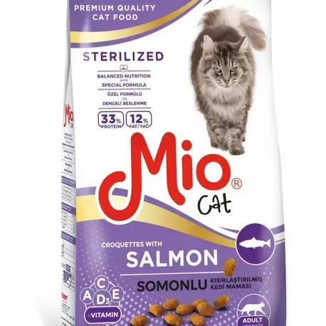Mio Kısır Somonlu Kedi Maması 12KG