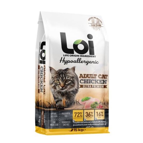 Loi Yetişkin Tavuklu Kedi Maması 15KG