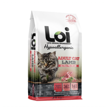 Loi Yetişkin Kuzu Etli Kedi Maması 15KG