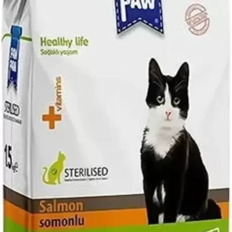 Paw Paw Kısır Somonlu Kedi Maması 15 Kg