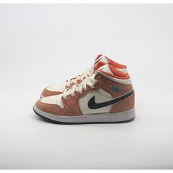 Air Jordan 1 Mid SE GS Orange Suede