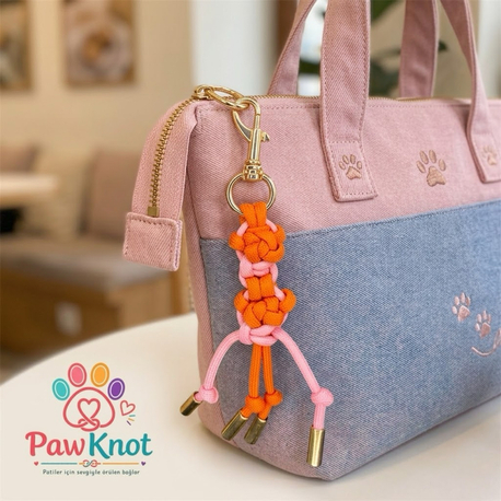 Mini Pati Paracord Anahtarlık ve Çanta Charmı