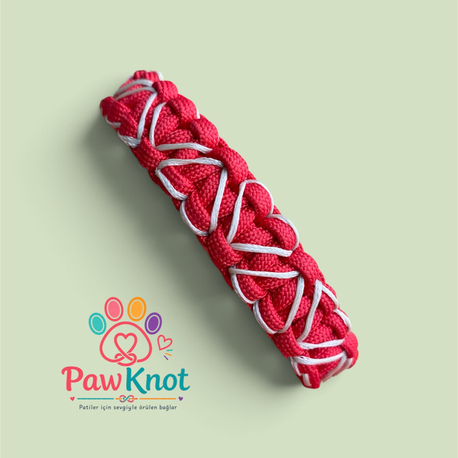 Kalp Desenli Paracord Boyun Tasması