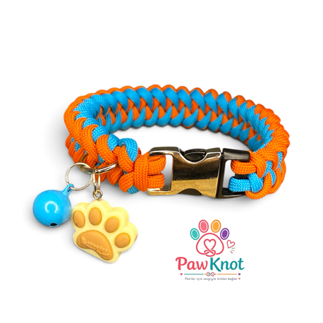 Blue Mandarin Paracord Kedi/Köpek Tasması