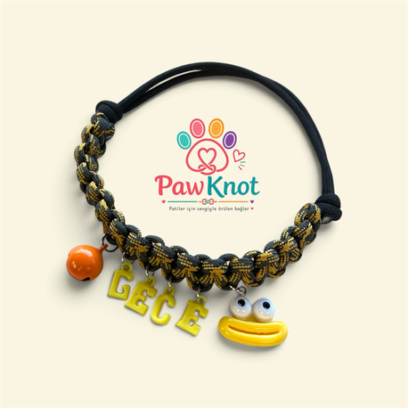 PawKnot Ayarlanabilir Kedi/Köpek Kolyesi İsme Özel