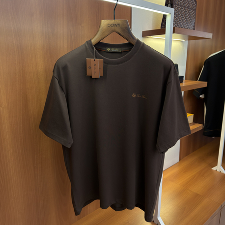 Loro Piana Merserize Kumaş Kahverengi T-shirt