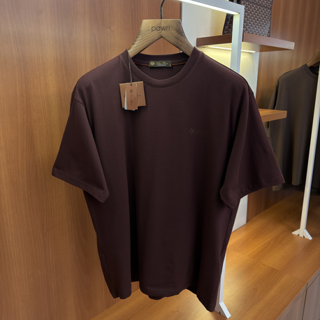 Loro Piana Merserize Kumaş Bordo T-shirt