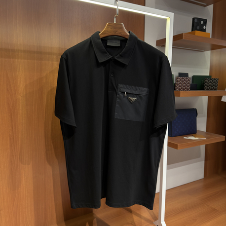 Prada Re Nylon Pocket Polo Yaka T-shirt