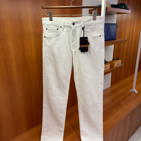 Zegna Beyaz Regular Fit Kot Pantolon