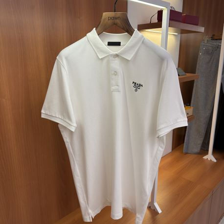 Prada Logo İşlemeli Polo Yaka T-Shirt