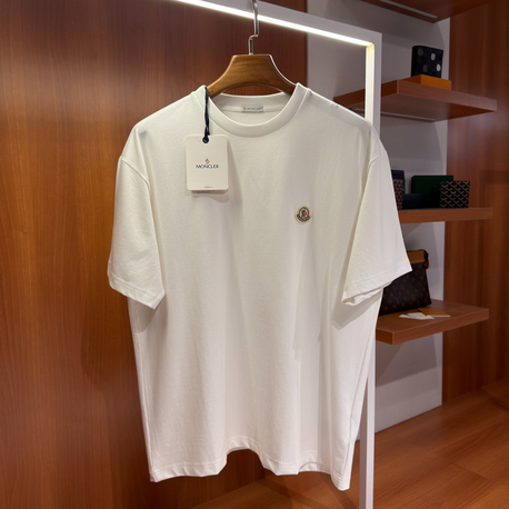 Moncler Beyaz Logo İşlemeli T-shirt