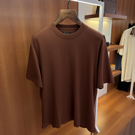 Loro Piana Pamuklu Ense Logo İşlemeli T-shirt