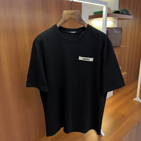 Jacquemus Siyah Klasik Logo İşlemeli T-shirt