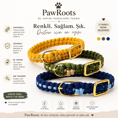 El Yapımı Paracord Köpek Tasmaları 