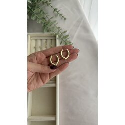 Oval kalın halka küpe