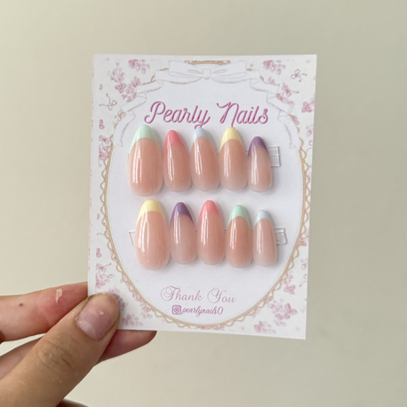 Soft Renkli French Tırnak Seti