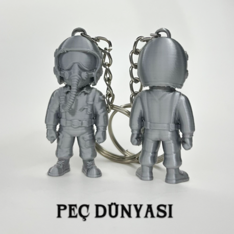 3D Pilot Modeli Anahtarlık