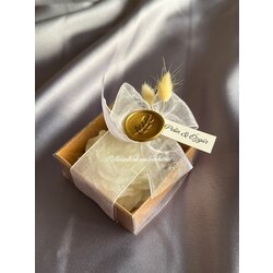 Kutulu ve Mühürlü Gül Mum
