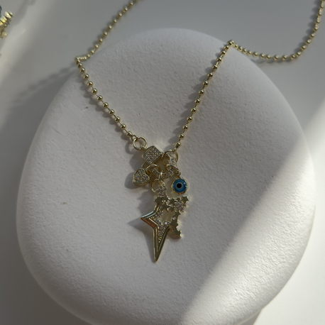 Anita Charm Kolye (Taşlı kalp Charm)
