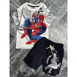 SPİDERMAN CEPLİ ŞORT TAKIM SİYAH