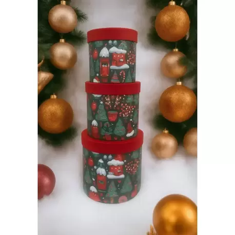 Yılbaşı Hediye Kutusu 3’lü Set (Red/Green)