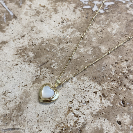 Kalpli 925 Gümüş Gold Kaplama Kolye