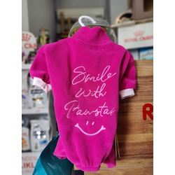 Paw star Fuchsia smile rompers L Orta ırk 