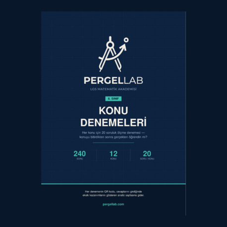 LGS Konu Denemeleri – 8. Sınıf | 12 Konu x 20 Soru, Çözümlü, QR Analizli (PDF)