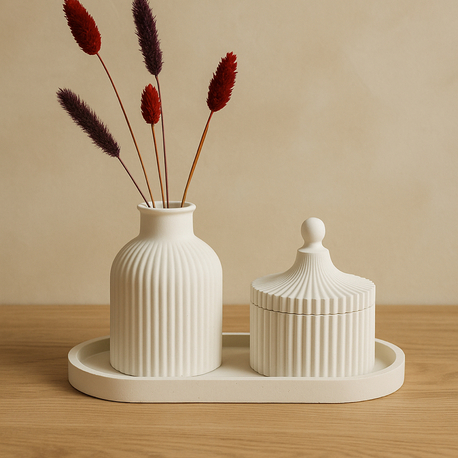 El Yapımı 3 Parça Dekoratif Set  – Minimalist Dekor