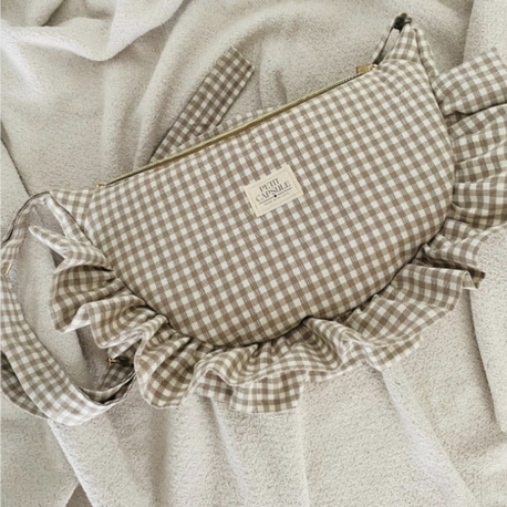 Vizon kareli Ruffle Bag