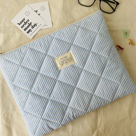 Mavi çizgili kitap&Macbook Çantası