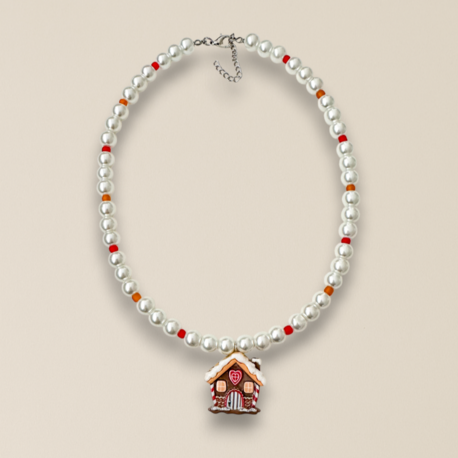 Cam incili Home Charm Kolye 
