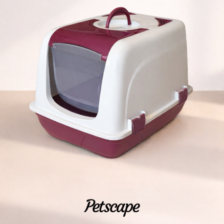 Petscape Kapaklı Kapalı Kedi Tuvaleti Koku Kontrollü Kedi Kumu Kabı