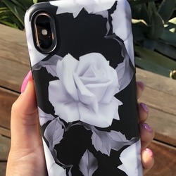 Her Telefon Modeline Kişiye Özel Baskılı Telefon Kılıfı ( Beyaz Gül Baskılı )
