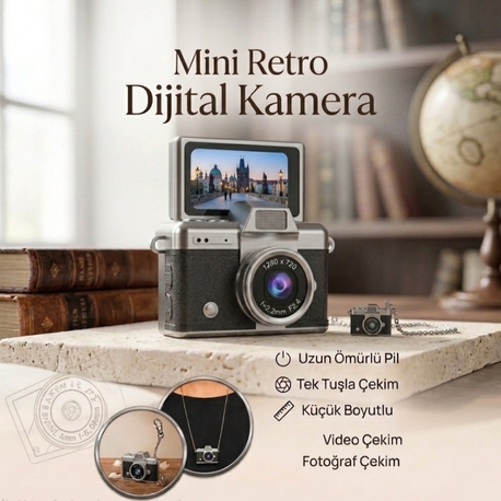Retro Y2K Kompakt Dijital Kamera