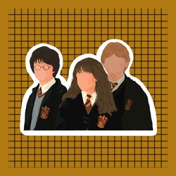 Harry Potter Altın Üçlü Sticker