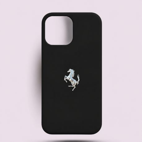 "Silver Horse" Siyah Telefon Kılıfı