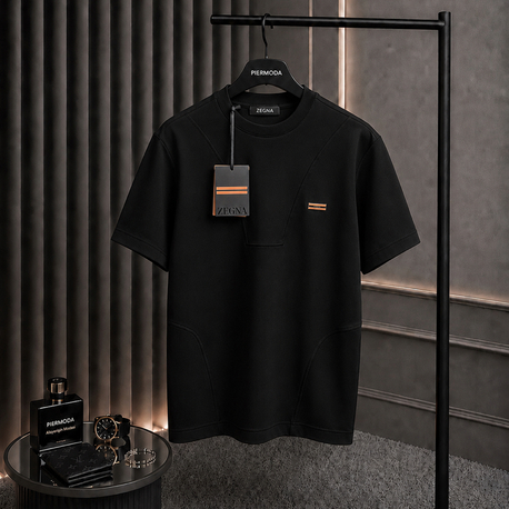 Zegna interlok pamuklu kumaş   T-shirt