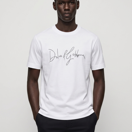 Dolce Gabbana  interlok pamuklu kumaş   T-shirt