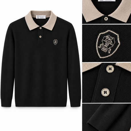 Brunello Cucinelli  rayon Polo Yaka Triko ( İthal )