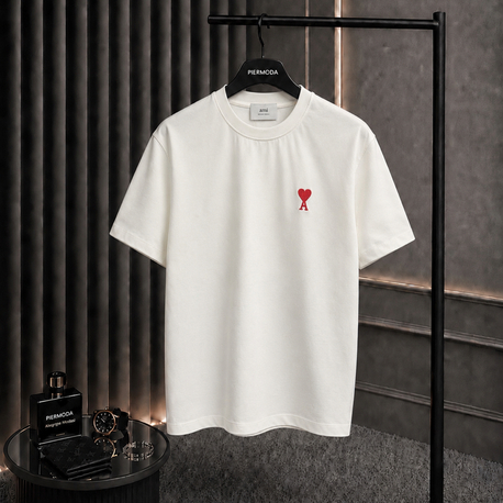 Ami Paris  premium   T-shirt  ( white )